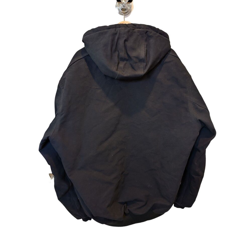 Carhartt OJ0140 Active Jacket Men's XL Tall Black Hooded Quilted Canvas USA Made - Picture 2 of 15